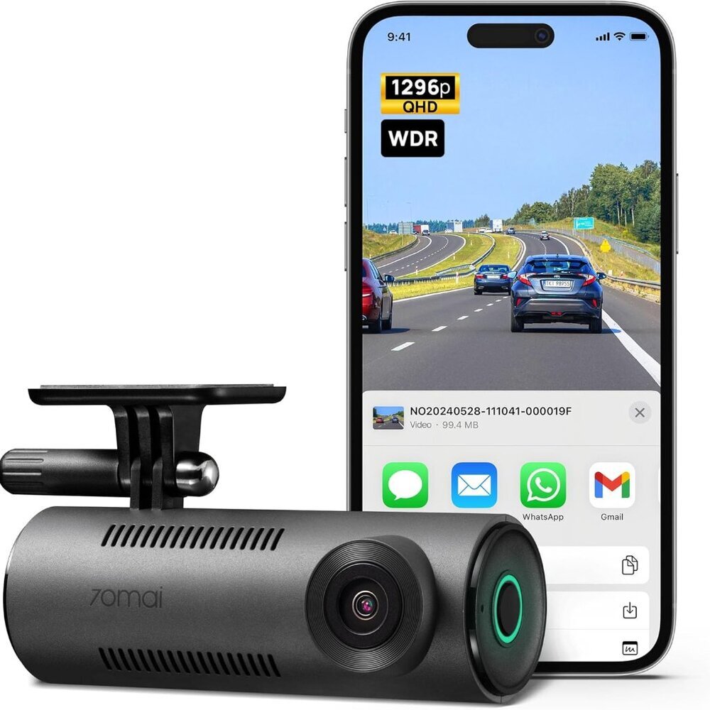 Dash Cam M310, Dash Camera for Cars 1296P QHD, Smart Dash Cam Front Built in WiF